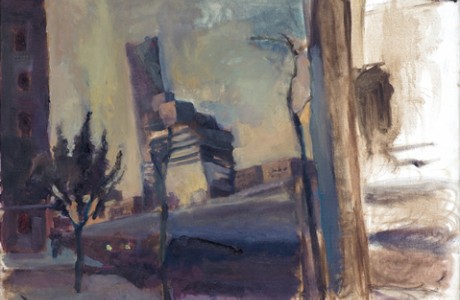 Ha'rakevet St. 2008, oil on canvas, 35x50 cm. 