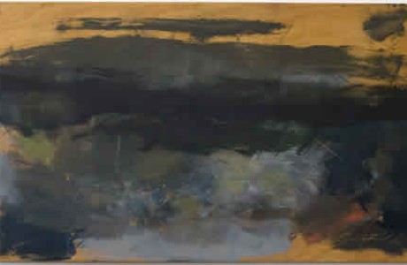 ללא כותרת, 2009, שמן על עץ, 59x103 ס"מ.