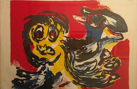 Karel Appel, Untitled, Lithography, 55X75  cm