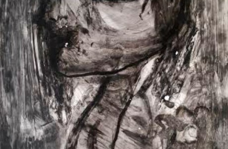 שולי בר נבון, ללא כותרת, 2012, טכניקה מעורבת על נייר, 21x15 ס"מ.