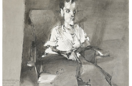 יוסף הירש, ללא כותרת, 1986, טכניקה מעורבת על נייר