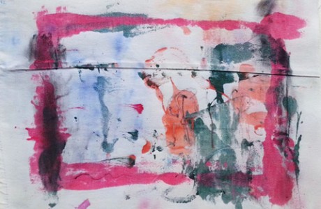  Untitled,  2015, mixed media on fabric, 26X53 cm.