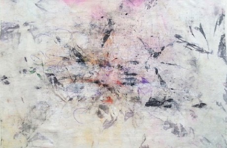 ללא כותרת, 2012, טכניקה מעורבת על בד, 56X53 ס"מ.