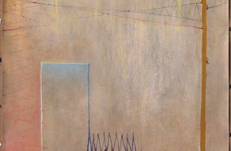 מיכאל דרוקס, ללא כותרת, 2008, שמן ועפרונות על קרטון, 64x56 ס"מ.