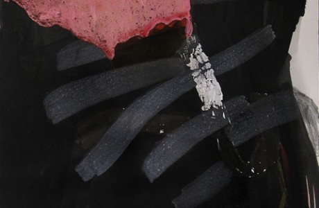 Kippah Aduma, 2012, mixed media on paper, 50x70 cm.