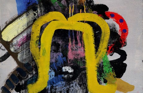 Untitled, 1990, mixed media on linen, 29X23 cm