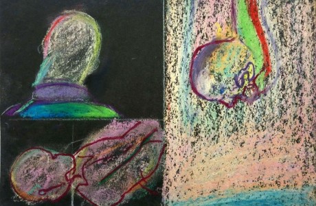 Uri Stettner, Untitled, 1960s, pastel on paper, 25x35 cm.