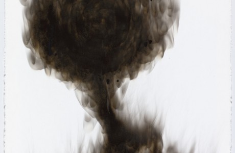 Untitled, 2017, smoke on paper, 75x57 cm