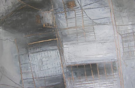 רינה פלד, ללא כותרת, 2008, שמן על עץ לבוד.
