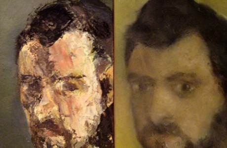 Sivan Shachar, Self Portrait, oil on wood, 25x29 cm.