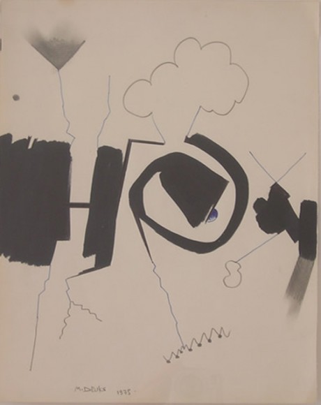 ללא כותרת, 24x19 ס"מ, עט ודיו על נייר, 1975