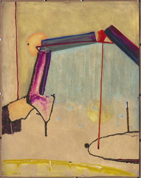 Untitled, 79x62 cm, oil and pencils on cardboard, 2008